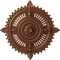 Ekena Millwork Haylynn Ceiling Medallion (Fits Canopies up to 1 1/4"), 29 1/8"OD x 1 1/4"ID x 4"P, Polished Copper CM29HYPOS - alternate 1